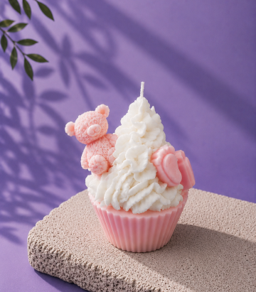 Cupcake cu ursuleț roz