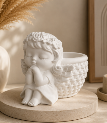 Ghiveci decorativ Îngeraș din praf ceramic