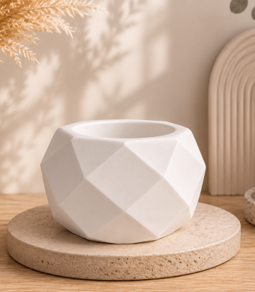 Ghiveci decorativ Geometric din praf ceramic